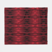 赤と黒のジグザグイカット フリースブランケット (正面(横))