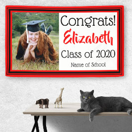 赤と黒のスクールカラー写真 横断幕