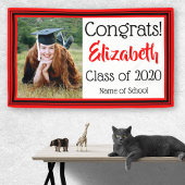 赤と黒のスクールカラー写真 横断幕