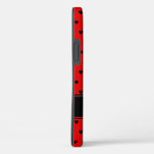 赤と黒のスタイリッシュハート、名前をカスタムする Case-Mate iPhoneケース (裏面 / 右)