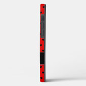 赤と黒のスタイリッシュハート、名前をカスタムする Case-Mate iPhoneケース (裏面 / 左)