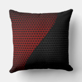 赤と黒のスチールメタル穴 クッション (裏面)