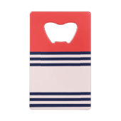 赤と黒のストライプ クレジットカード栓抜き (裏面)