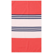 赤と黒のストライプ テーブルクロス (正面)