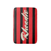 赤と黒のストライプ バスマット (正面縦)