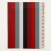 赤と黒のストライプ プランナー手帳 (裏面)