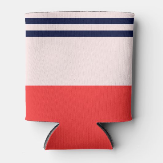 赤と黒のストライプ 缶クーラー (正面)
