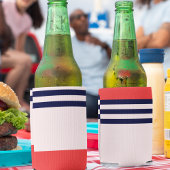 赤と黒のストライプ 缶クーラー