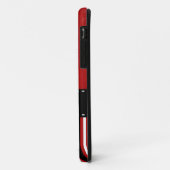 赤と黒のストライプ Case-Mate iPhoneケース (裏面/左)