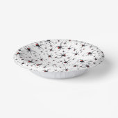 赤と黒のスパイダーパターン ペーパーボウル (傾斜あり)