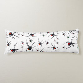 赤と黒のスパイダーパターン ボディピロー