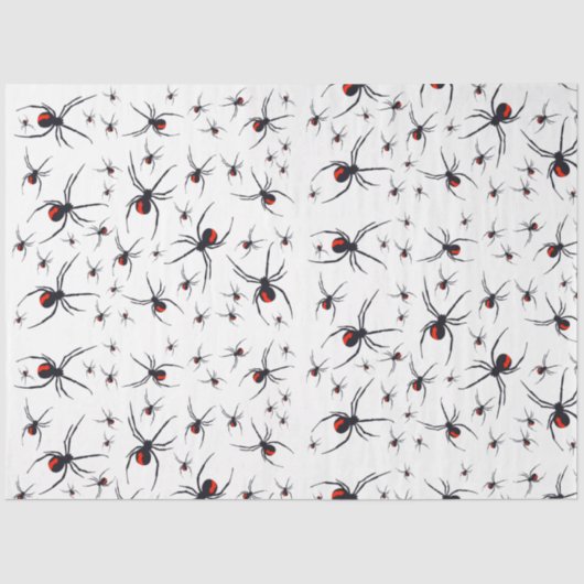 赤と黒のスパイダーパターン 薄葉紙 (正面)