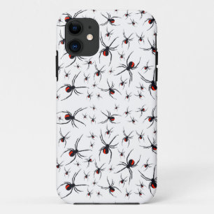 赤と黒のスパイダーパターン iPhone 11 ケース