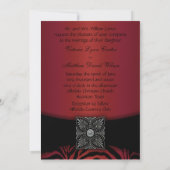 赤と黒のゼブラ 結婚式招待状 招待状 (裏面)