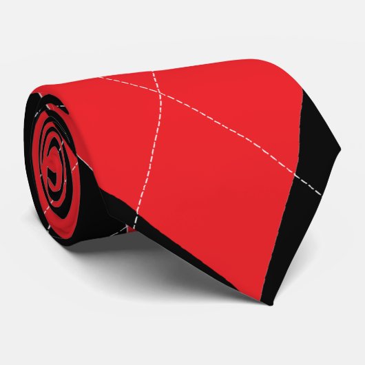 赤と黒のタイアーガイルプ ネクタイ (ロール)