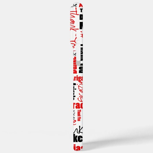 赤と黒のタイポグラフィ多言語 Case-Mate iPhoneケース (裏面 / 左)