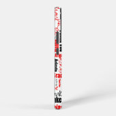 赤と黒のタイポグラフィ多言語 SAMSUNG GALAXYケース (右側面)