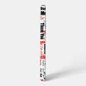 赤と黒のタイポグラフィ多言語 SAMSUNG GALAXYケース (左側面)