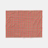 赤と黒のタータンチェックプレイドフリースブランケット フリースブランケット (正面(横))