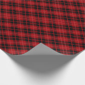 赤と黒のタータンチェック格子模様 ラッピングペーパー (角)