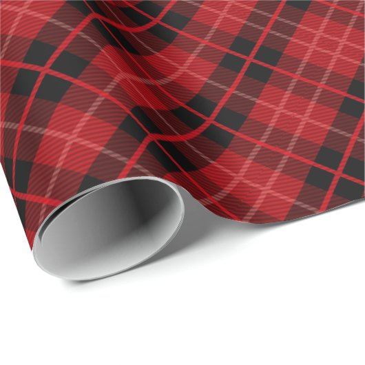 赤と黒のタータンチェック格子模様 ラッピングペーパー (ロールコーナー)