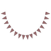 赤と黒のダイナミックな山形の模様 バンティングフラッグ (全)