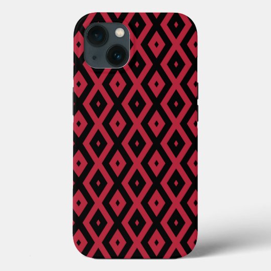 赤と黒のダイヤモンドパターンCase-Mate iPhone cas Case-Mate iPhoneケース (裏面)
