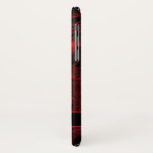 赤と黒のダマスクゴシックスタイルフラクタルと名前 Case-Mate iPhoneケース (裏面/左)