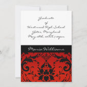 赤と黒のダマスクシニアクラス20xxグラード 案内状 (裏面)