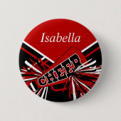 赤と黒のチアリーダーの衣装 缶バッジ (正面)