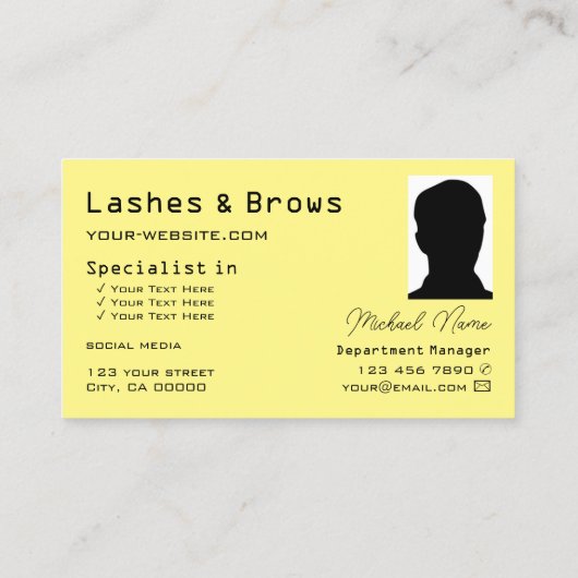 赤と黒のチェス盤の黄色モダンと写真 名刺 (裏面)