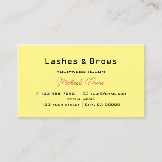 赤と黒のチェス盤ライトイエロープロフェッショナル 名刺 (裏面)