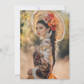 赤と黒のチャロロマンティックキンセアニラ 招待状 (裏面)