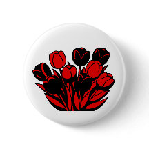赤と黒のチューリップの花束