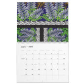 赤と黒のデザイン カレンダー (3月 2026)