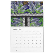 赤と黒のデザイン カレンダー (1月 2027)