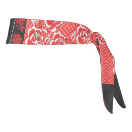 赤と黒のデザイン タイヘッドバンド