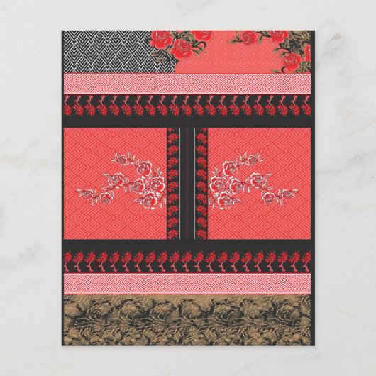 赤と黒のデザイン チラシ (正面)