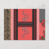 赤と黒のデザイン ポストカード (正面)