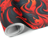 赤と黒のデザイン ラッピングペーパー (ロールコーナー)