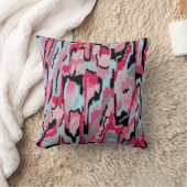 赤と黒のデジタルプリント クッション (ブランケット)