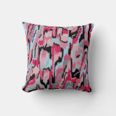 赤と黒のデジタルプリント クッション (正面)