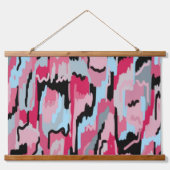 赤と黒のデジタルプリント 吊り下げ型タペストリー (正面)