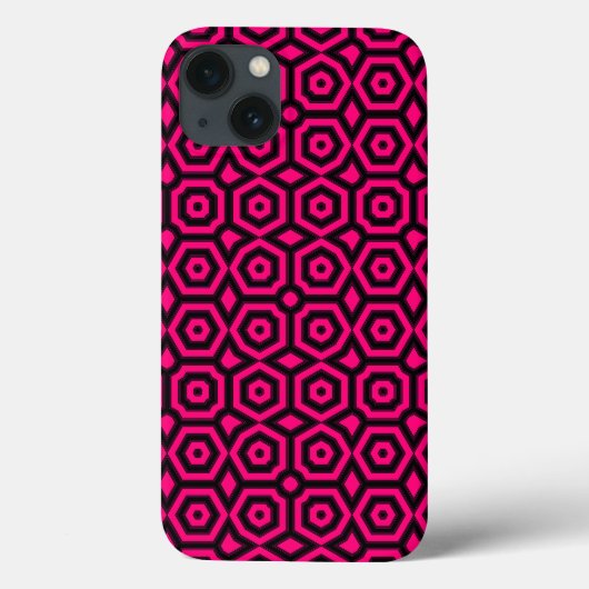 赤と黒のトレンディー幾何学模様 Case-Mate iPhoneケース (裏面)