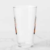 赤と黒のドイツの羊飼いGSD タンブラーグラス (左)