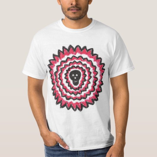 赤と黒のドクロTシャツ Tシャツ (正面)