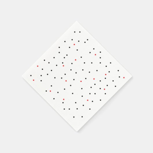 赤と黒のドットパーティーナプキン スタンダードカクテルナプキン (角)