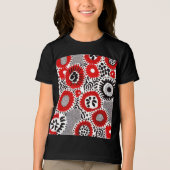 赤と黒のドット トライブレンドTシャツ (正面)