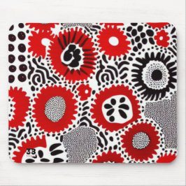 赤と黒のドット マウスパッド