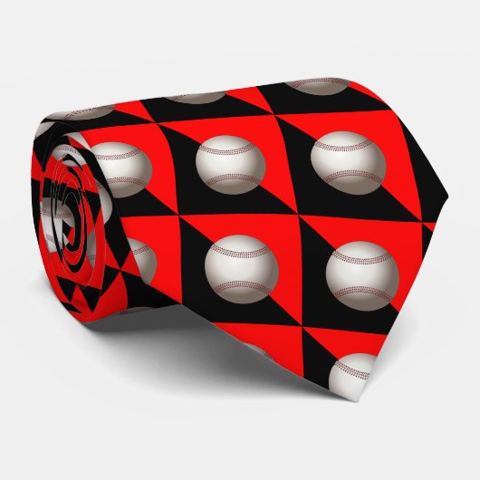 赤と黒のネクタイの野球 ネクタイ (ロール)